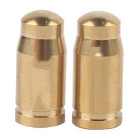 2 Pcs/Lot TC4 Titanium Alloy Mountain Road Bike Valve Cap for Inner Tube Gas Nozzle (Gold)