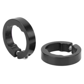 2Pcs Bike Grips Clamping Rings Aluminum Alloy Beautiful Practical Bike Grip Lock On Clamps for 22.2mm Bike Handlebar Black