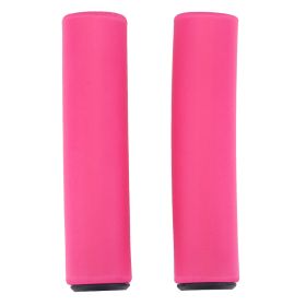 1Pair   Set Bicycle Mountain Bike Handlebar Sponge Anti Skid Shock Absorbing Grip Cover Pink