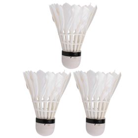 3pcs Goose Feather Shuttlecocks Badminton Ball Game Training Equipment