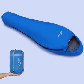 Kamperbox Camping Sleeping Bag Outdoor Camping 3 Season Sleeping Bag Camping (Color: Blue)