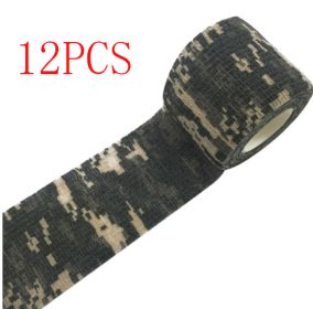 Camouflage Non-woven Elastic Bandage (Self-adhesive) (Option: 3style-5cm-12PCS)