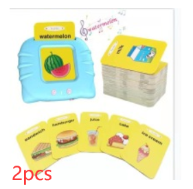 Children's Enlightening Early Education Smart Pure English Card (Option: English Version Blue-2PCS)