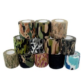 Camouflage Non-woven Elastic Bandage (Self-adhesive) (Option: Mixed style-5cm-12PCS)