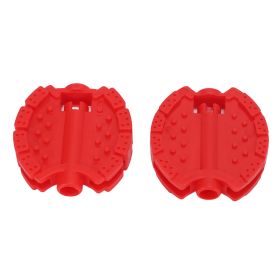 2 Pcs Kids Bike Pedal Plastic Children's Tricycle Bicycle Pedals Child Baby Stroller Front Wheel Foot Pedal Accessories Blue (Color: Red)