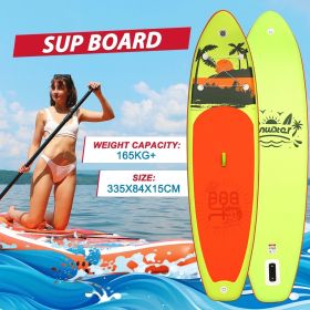 11"Ã—33"Ã—5.9" Inflatable Ultra-Light Stand Up Paddle Board (Color: yellow)