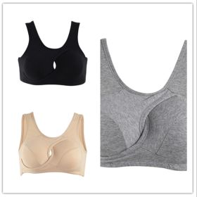 Women's Wireless Thin Gathered Vest Sports Breathable Beauty Back (Option: Set-L)